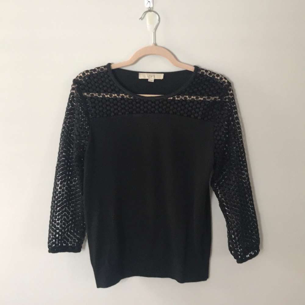 Loft Dot Lace Sweater